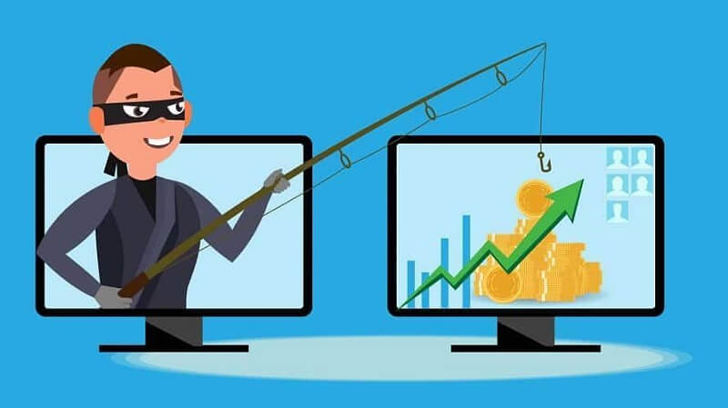 Forex scammer illustration