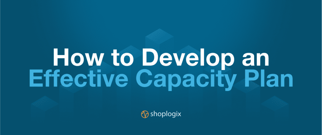 Shoplogix banner image capacity planning in manufacturing