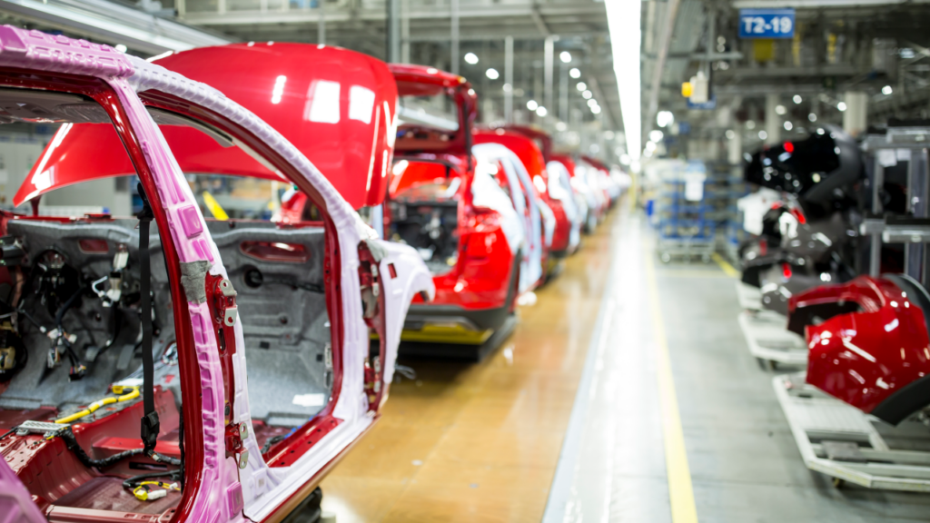 reducing carbon footprint in manufacturing - Car assembly line.