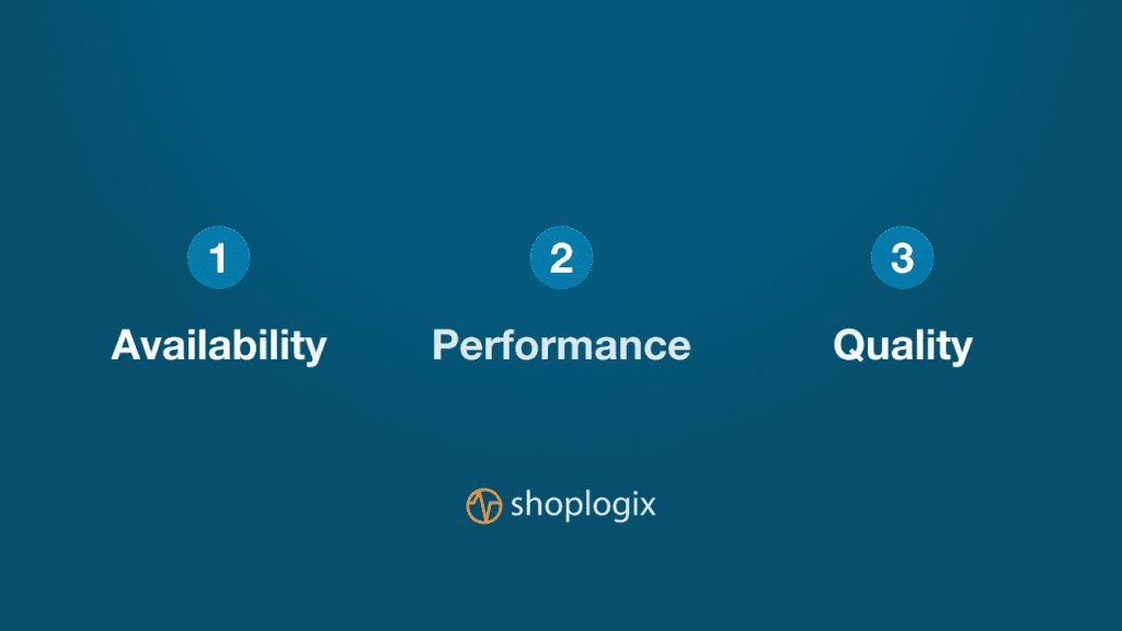 availability, performance, and quality metrics